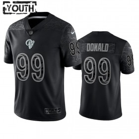 Tröjor Los Angeles Rams Aaron Donald 99 Svart Reflective Limited - Barn